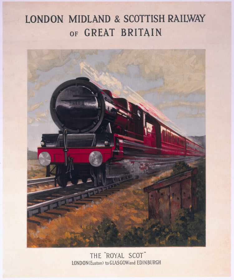 The 'Royal Scot' locomotive, LMS poster 1931. Art Print - Science Museum Shop