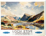 'Loch Etive, Western Highlands', BR(ScR) poster, 1948-1965. stretched canvas extra large none Art Print - Science Museum Shop