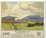 'The Coronation Scot Ascending Shap Fell', LMS poster, 1937. stretched canvas extra large none Art Print - Science Museum Shop