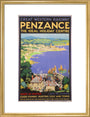 'Penzance', GWR poster, 1923-1947. art print medium gold Art Print - Science Museum Shop