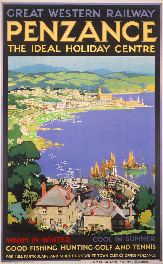 'Penzance', GWR poster, 1923-1947. Art Print - Science Museum Shop