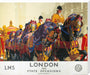 'London for State Occasions', LMS poster, 1930s. stretched canvas extra large none Art Print - Science Museum Shop