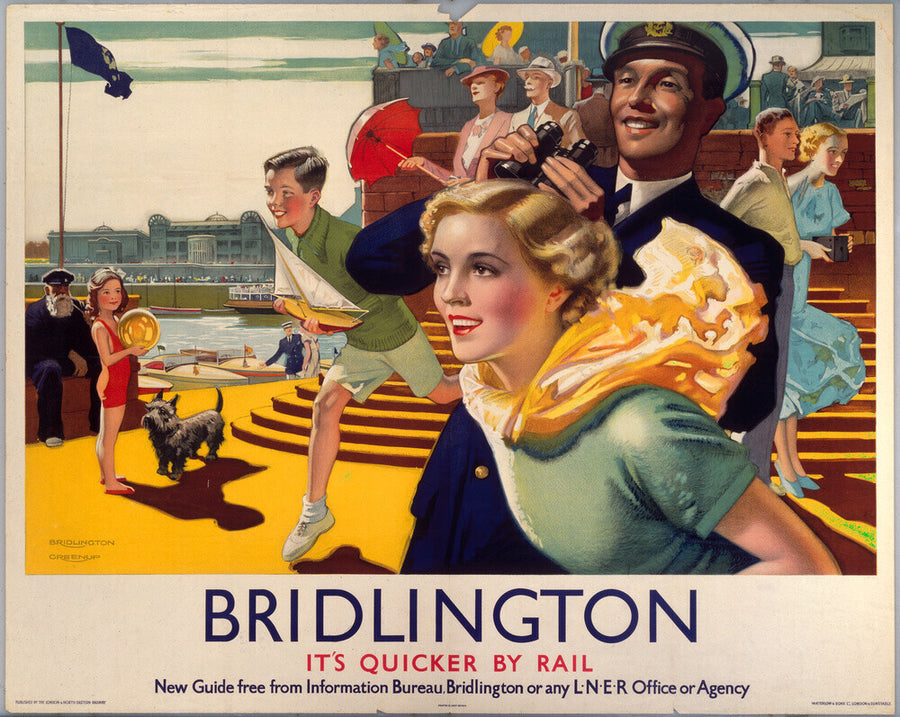 'Bridlington: It's Quicker By Rail', LNER poster, 1923-1947. Art Print - Science Museum Shop
