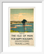 'Isle of Man for Happy Holidays', LMS poster, 1923-1947. art print extra small white Art Print - Science Museum Shop