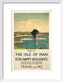 'Isle of Man for Happy Holidays', LMS poster, 1923-1947. art print small white Art Print - Science Museum Shop