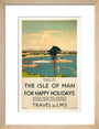 'Isle of Man for Happy Holidays', LMS poster, 1923-1947. art print small natural Art Print - Science Museum Shop