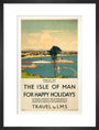 'Isle of Man for Happy Holidays', LMS poster, 1923-1947. art print medium black Art Print - Science Museum Shop