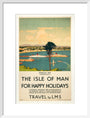 'Isle of Man for Happy Holidays', LMS poster, 1923-1947. art print medium white Art Print - Science Museum Shop
