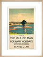 'Isle of Man for Happy Holidays', LMS poster, 1923-1947. art print medium natural Art Print - Science Museum Shop