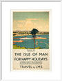 'Isle of Man for Happy Holidays', LMS poster, 1923-1947. art print large white Art Print - Science Museum Shop