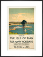 'Isle of Man for Happy Holidays', LMS poster, 1923-1947. art print extra large black Art Print - Science Museum Shop