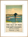'Isle of Man for Happy Holidays', LMS poster, 1923-1947. art print extra large natural Art Print - Science Museum Shop