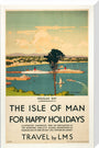 'Isle of Man for Happy Holidays', LMS poster, 1923-1947. stretched canvas large none Art Print - Science Museum Shop