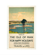 'Isle of Man for Happy Holidays', LMS poster, 1923-1947. art print extra small none Art Print - Science Museum Shop