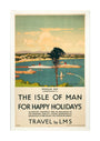'Isle of Man for Happy Holidays', LMS poster, 1923-1947. unstretched canvas large none Art Print - Science Museum Shop