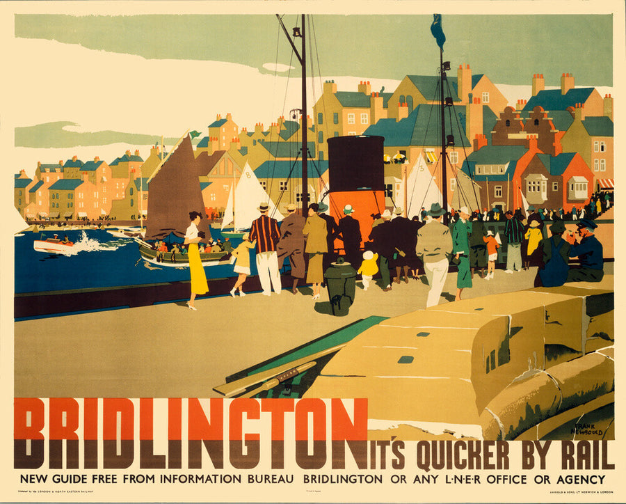 'Bridlington: It's Quicker by Rail', LNER poster, 1935. Art Print - Science Museum Shop