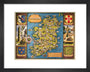 Map of Ireland, BR poster, c 1950s. art print extra small black Art Print - Science Museum Shop
