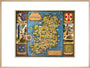 Map of Ireland, BR poster, c 1950s. art print extra large natural Art Print - Science Museum Shop