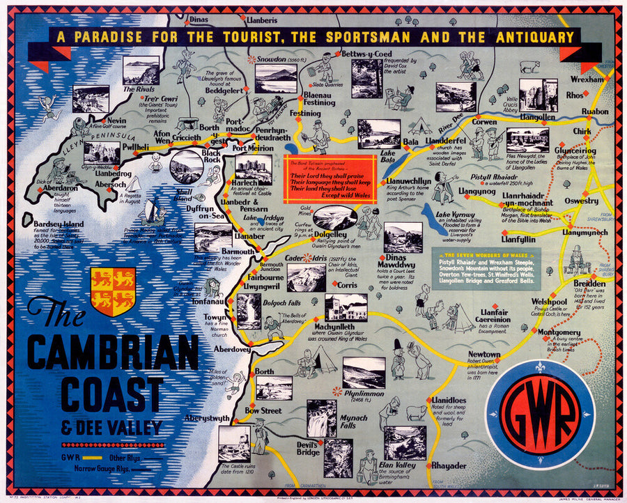 'The Cambrian Coast', GWR poster, c 1920s. Art Print - Science Museum Shop