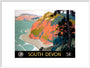 'South Devon', GWR/SR poster, 1945. art print extra large white Art Print - Science Museum Shop