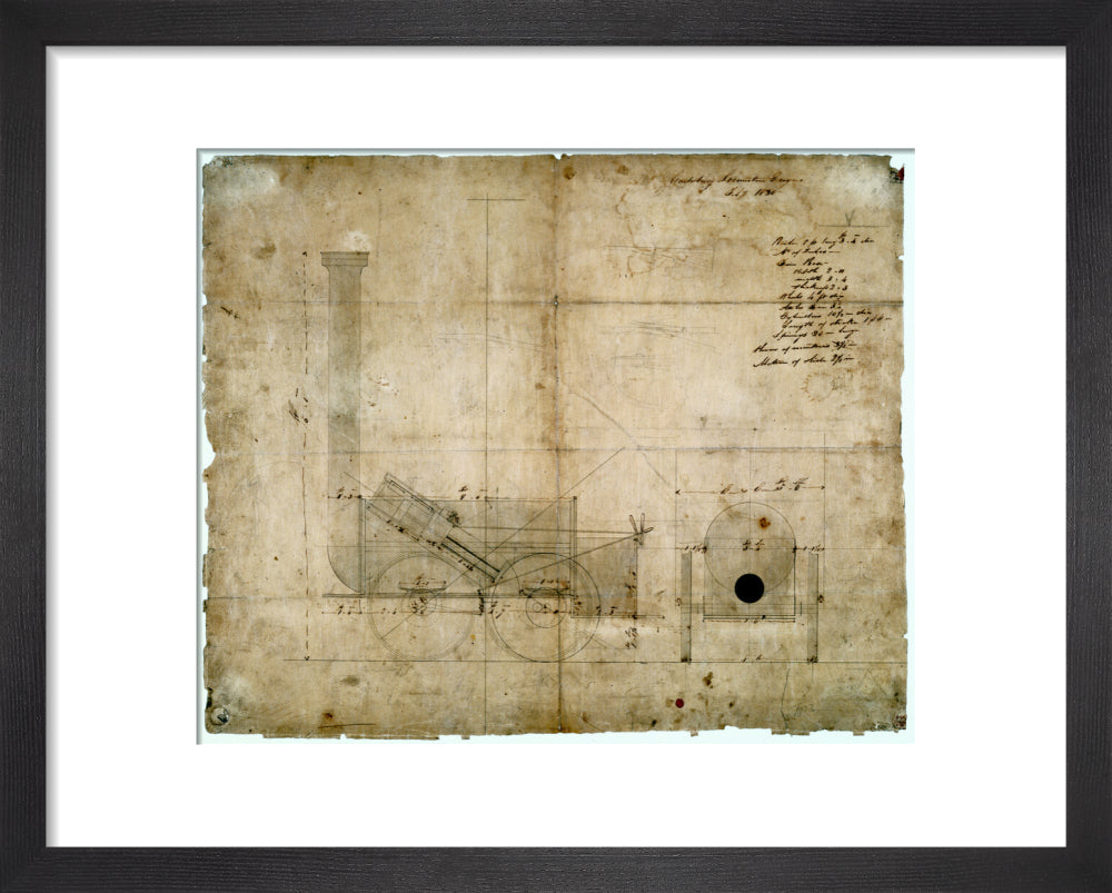'Canterbury Locomotion Engine', 1830. art print extra small black Art Print - Science Museum Shop