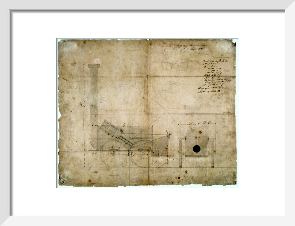 'Canterbury Locomotion Engine', 1830. art print small white Art Print - Science Museum Shop