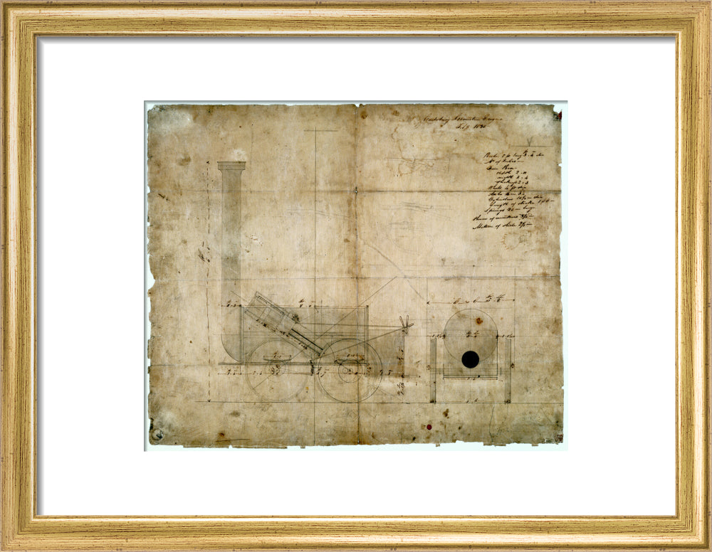 'Canterbury Locomotion Engine', 1830. art print small gold Art Print - Science Museum Shop