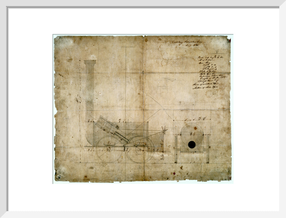 'Canterbury Locomotion Engine', 1830. art print medium white Art Print - Science Museum Shop