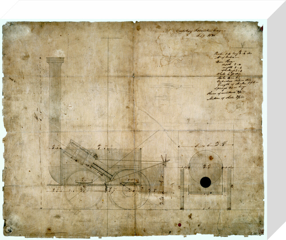 'Canterbury Locomotion Engine', 1830. stretched canvas small none Art Print - Science Museum Shop