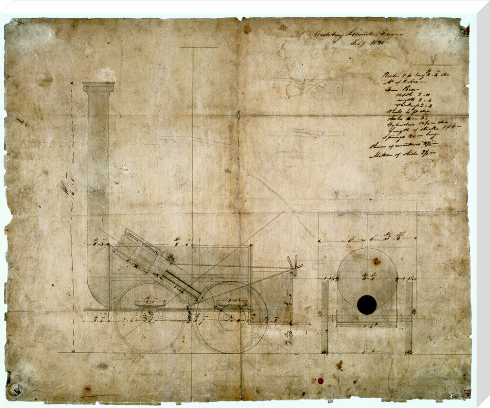 'Canterbury Locomotion Engine', 1830. stretched canvas extra large none Art Print - Science Museum Shop