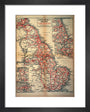 Map of England as served by the London & North Eastern Railway, c.1930. art print extra small black Art Print - Science Museum Shop