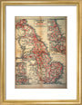 Map of England as served by the London & North Eastern Railway, c.1930. art print small gold Art Print - Science Museum Shop