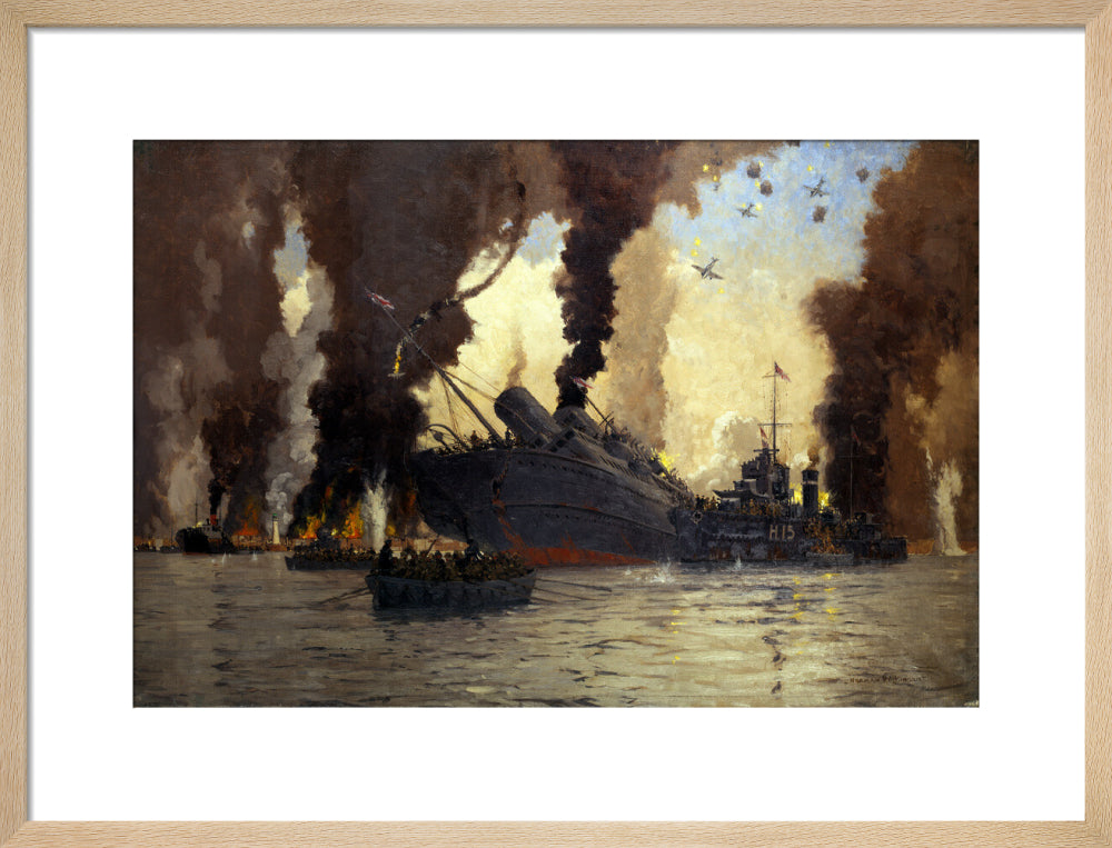 Sinking of the LMS steamer SS 'Scotia' off Dunkirk, France, 1940. art print medium natural Art Print - Science Museum Shop