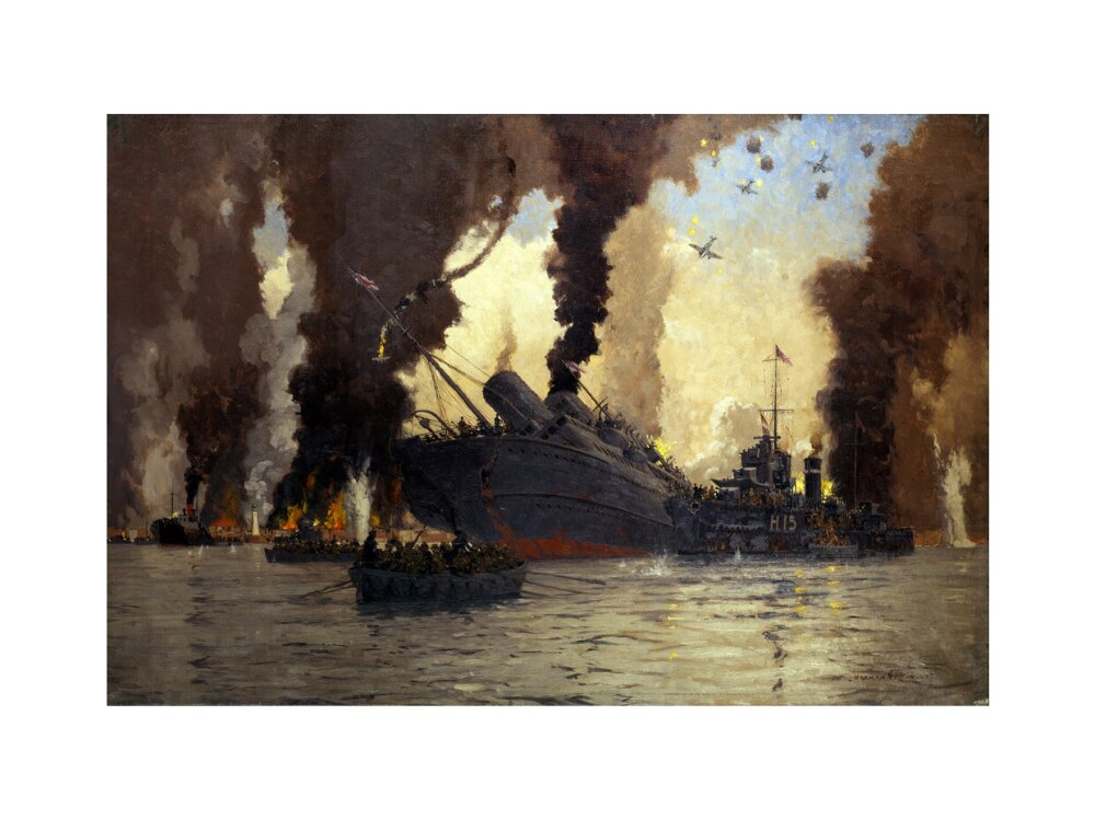 Sinking of the LMS steamer SS 'Scotia' off Dunkirk, France, 1940. art print extra large none Art Print - Science Museum Shop