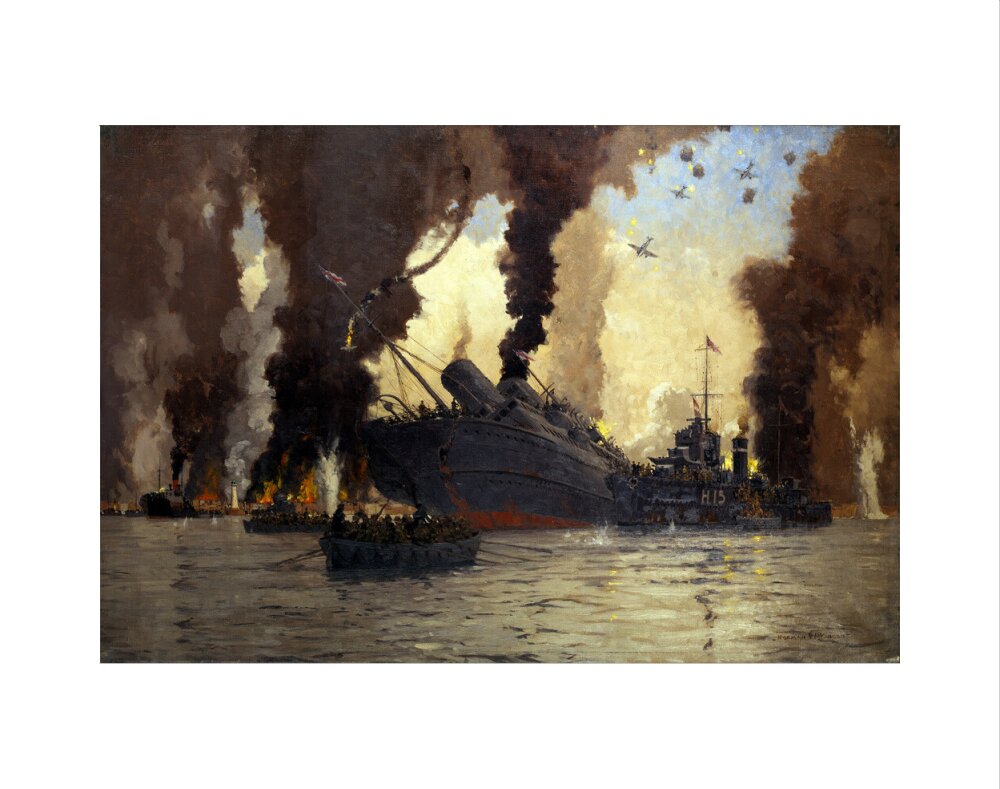 Sinking of the LMS steamer SS 'Scotia' off Dunkirk, France, 1940. art print extra small none Art Print - Science Museum Shop