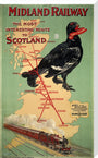 'Midland Railway - The Most Interesting Route to Scotland'. MR poster;1907 stretched canvas extra large none Art Print - Science Museum Shop