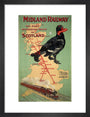 'Midland Railway - The Most Interesting Route to Scotland'. MR poster;1907 art print small black Art Print - Science Museum Shop