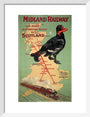 'Midland Railway - The Most Interesting Route to Scotland'. MR poster;1907 art print small white Art Print - Science Museum Shop