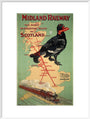 'Midland Railway - The Most Interesting Route to Scotland'. MR poster;1907 art print extra large white Art Print - Science Museum Shop