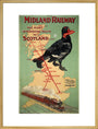 'Midland Railway - The Most Interesting Route to Scotland'. MR poster;1907 art print extra large gold Art Print - Science Museum Shop