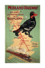 'Midland Railway - The Most Interesting Route to Scotland'. MR poster;1907 unstretched canvas large none Art Print - Science Museum Shop