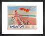 GWR Poster 'Paignton, South Devon' by Charles Pears 1938 art print extra small black Art Print - Science Museum Shop