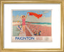 GWR Poster 'Paignton, South Devon' by Charles Pears 1938 art print extra small gold Art Print - Science Museum Shop
