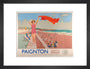 GWR Poster 'Paignton, South Devon' by Charles Pears 1938 art print small black Art Print - Science Museum Shop