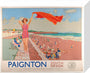 GWR Poster 'Paignton, South Devon' by Charles Pears 1938 stretched canvas small none Art Print - Science Museum Shop