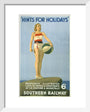 Poster, Southern Railway ' Hints for holidays' by Charles Pears art print extra small white Art Print - Science Museum Shop