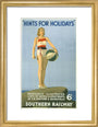 Poster, Southern Railway ' Hints for holidays' by Charles Pears art print small gold Art Print - Science Museum Shop