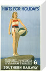 Poster, Southern Railway ' Hints for holidays' by Charles Pears stretched canvas small none Art Print - Science Museum Shop