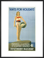 Poster, Southern Railway ' Hints for holidays' by Charles Pears art print large black Art Print - Science Museum Shop