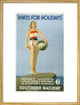 Poster, Southern Railway ' Hints for holidays' by Charles Pears art print large gold Art Print - Science Museum Shop